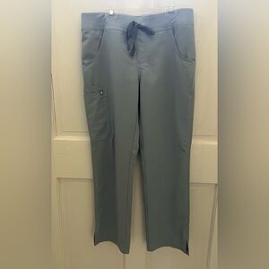 Figs Kade Cargo Scrub Pants Dusty Blue Small Petite